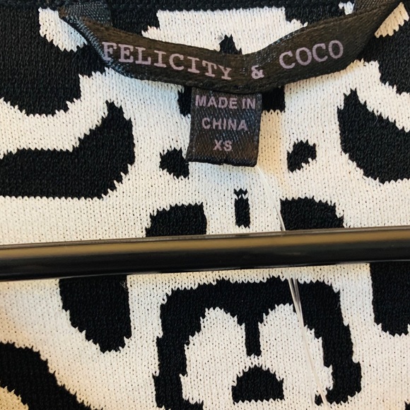 NWT Felicity & Coco Black and White Selia Dress - Picture 5 of 5